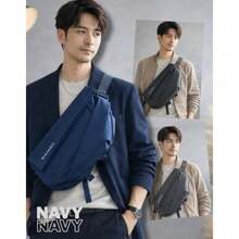 gjghj[Can easily store 1L bottles, amazingly large capacity] Chest bag, men's shoulder bag [Strong material, perfect for rainproof and anti-theft] Very suitable for work or travel BURANOUSfgdfhgfhb - 写真通り - チェックする 7