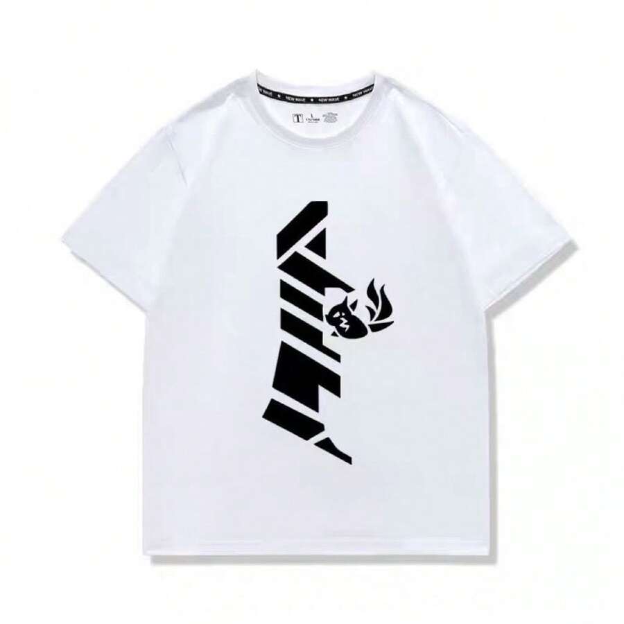 Camiseta De Manga Corta De Cosplay De La Raza Antigua De Ocho Alas De XIV (FF14), Ropa De Anime De Dibujos Animados. - Blanco - Ver 1