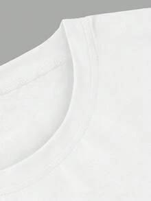 Women's T-Shirt: Women's Short-Sleeved, Fitted T-Shirt With Round Neck And Valentine's Day Themed Print. - 白色 - 查看 4