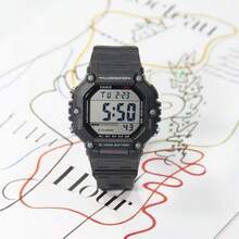 Đồng hồ kỹ thuật số Casio AE-1600H-1AVPF, pin dùng được 10 năm, chống nước 100m, có đèn nền LED, thích hợp cho thể thao. - Một cỡ - Xem 5