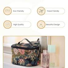 Signare Womens Vanity Bag/ Toiletry Case/ Make-Up Case Available in 14 Designs Peony - como en la imagen - Ver 6