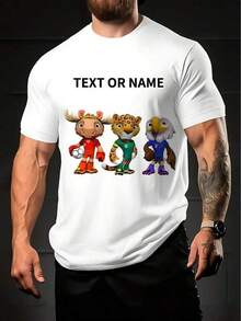 Camisetas de manga corta cómodas para hombre y mujer con temática de la Copa Mundial 2026 para Estados Unidos, Canadá y México - Transpirables, casuales, a la moda, versátiles, con diseño divertido, ideales para Pascua y el Día de la Madre. - Negro - Ver 6