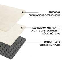 Sour Lemon Deep Pile Carpet Gray Carpet Living Room 120x160 Washable Anti-Slip Extra Large Carpets Bedroom Fluffy Modern Carpets Mat Carpets For Bedroom Room - Kem Trắng - Xem 3