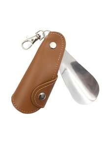 1pc Portable Shoe Horn, Mini Shoe Horn, Foldable And Lightweight, Suitable For Home And Travel Use, Perfect Gift, Fashionable Portable Design, Metal Structure - A - View 9