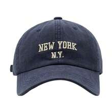 1pcs NEW YORK Embroidered Baseball Caps, Assorted Colors, Casual & Minimalist, Adjustable, For Daily & Outdoor Wear - Multicolor - View 5