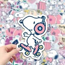 SNOOPY 1 Set/50pcs Cartoon Licensed Cute Decorative Stickers Book, Waterproof Stickers, New Year Gift, Valentine's Day Gift, Easter Gift - Multicolor - View 6