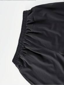 Vancamel Pulse Men's Casual Loose Breathable Outdoor Sports Pants, Versatile Daily Workout Running Trousers, Minimalist Sporty Leisure Pants - Black - View 3