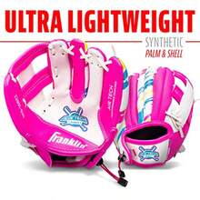 Franklin Sports Air Tech Adapt Series 8.5" Teeball Glove: Right Handed Thrower - Blanco/Rosa - Ver 4