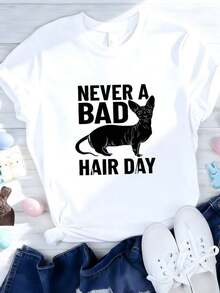 Camiseta Casual Divertida de Gato Sphynx Sin Pelo de Egipto 001 Moda - Blanco - Ver 6