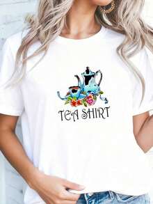 1 pieza Camiseta "En un mundo donde puedes ser cualquier cosa, sé amable", Camiseta Arcoíris "Sé amable", Camiseta "Sé amable", Camiseta "Lenguaje", Camiseta "Amabilidad", Camiseta "Acuarela Sé amable", 180g Algodón 100% - Blanco 3 - Ver 2