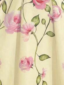 MOD Vestido floral con hombros descubiertos elegante para mujer - Amarillo - Ver 7