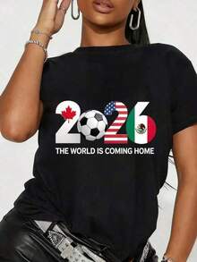 Camiseta unisex de algodón puro, para damasDiversión2026MundoTazaCanadáEstados UnidosMéxicofútbolCamisaElMundoEsEn caminoHogarCamisetaAdecuadoParaVacacionesFiestas, actividades deportivasYOtrosVacacionesRegalos, blusasparamujer,blusasparamujerfiesta,playeraselmujer,blusascasualesparadama,sudaderas,camisaselmujer,ropaelmujer,blusasbonitas,ofertasyliquidacionesropamujer,motfmujerpremium,elegantemujer,camisetasparahombre, manfinityhombre,playeraselhombrecasual,playerasparahombre,dazyhombre,streetwear,cosasparahombre,playerasnegras 4MPO - Negro - Ver 6