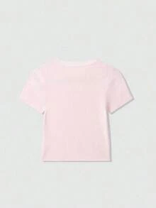 casual de verano con estampado de rayas - Rosa - Ver 2