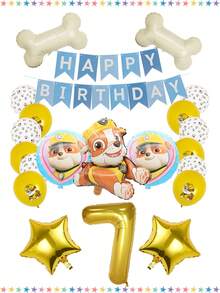 Bộ bóng bay chủ đề Rubble của Paw Patrol, bao gồm bóng bay hình nhân vật Rubble, bóng bay cao su in hình dấu chân, bóng bay hình ngôi sao và xương, bền chắc và rực rỡ, lý tưởng cho các bữa tiệc theo chủ đề, lễ kỷ niệm và sự kiện. - Nhiều kiểu dáng - Xem 18