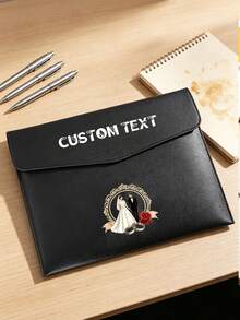 1 pieza Carpeta de negocios A4 con hebilla, adecuada para profesionales de negocios. Bolsa de documentos gruesa perfecta para uso de oficina, con textura suave y maletín de moda. 26 letras - Multicolor - Ver 11