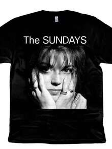 blusas para mujer The Sundays band Harriet Wheeler black cotton T-shirt, cotton all-season streetwear shirt vintage t shirt men clothing - Negro - Ver 1
