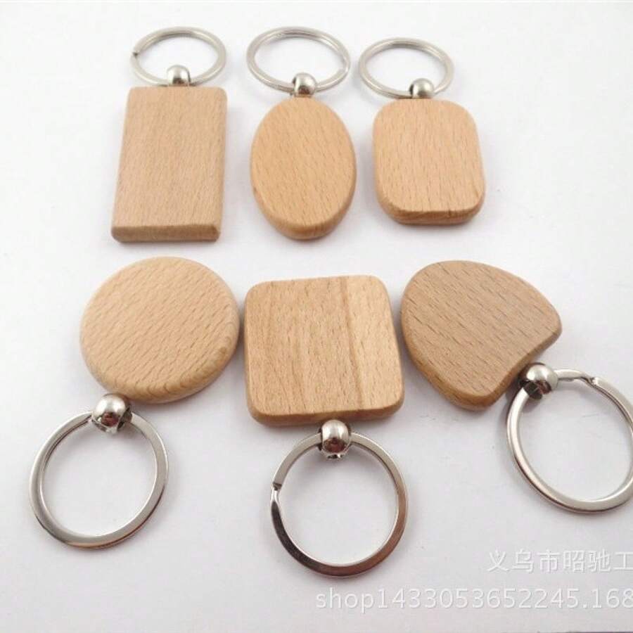 Fathers Day Gift Men Gifts 1pc Beech Wood Engraved Keychain, Custom Wooden Small Pendant, Creative Graduation Souvenir Gift For Students - Hexagon - View 1