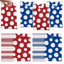 60 bolsas de regalo de plástico de béisbol, bolsas de recuerdo de fiesta de béisbol con asa, béisboles rojos y azules, bolsa de dulces con temática de béisbol, bolsa de regalo de plástico con temática - Rojo y azul - Ver 8