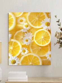 40x50cm/16x20in 檸檬雛菊 DIY數字油畫手工藝 成人居家裝飾節日禮物 - 套裝 - 查看 1