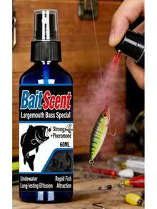 BaitScent 1件/3件 大口黑鱸魚誘餌吸引劑 長效擴散魚類吸引劑 60ml大容量 黑色池塘野釣通用 適用於鯰魚、帕庫魚、金鯛魚、冷水虹鱒、褐鱒 誘餌風味增強噴霧 - 彩色 - 查看 11