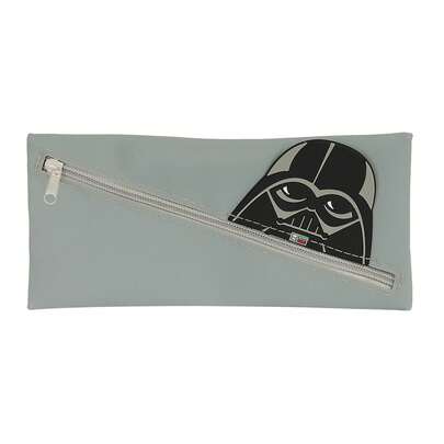 Safta | Rectangular Pencil Case Vader Faces, Flexible Silicone, Front Opening With Zipper, Kids School Pencil Case For Back To School, Durable Organizer For Pencils And Pens