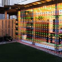 3m X 3m / 9.8ft X 9.8ft, USB Powered, Colorful Lighting, Remote Control LED Fairy String Lights, Enchanting Hanging Decor, Suitable For Various Festivals, Walls, Parties, Weddings, Christmas Decoration - USB Curtain Light String - View 9