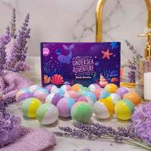 Luxury Bath Bomb Gift Set 28pcs, Plant Essential Oil Rich Lather, Christmas Birthday Gift For Best Friend Sister Elegant Souvenir - Multicolor - View 4