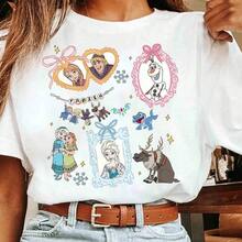Coquette Bows Watercolor Disney Frozen Shirt, Elsa And Anna Princess Tee, Olaf And Sven Tee, Magic Kingdom Disneyland Family Trip Disney Oversized T-Shirt - White - View 6
