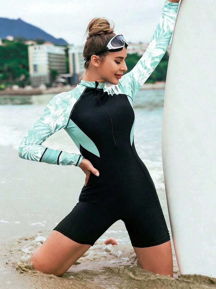 Women Rashguards - Green - View 1