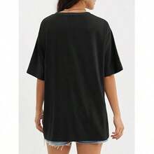 Camisetas Navideñas para Mujer, Camisetas Divertidas para las Fiestas, Camisetas de Año Nuevo con Estampados Amorosos y Humoroso para Adultos, 100% Algodón, Camisetas Gráficas Estampadas para Mujer, Camiseta Casual de Cuello Redondo y Manga Corta, 1 Pieza, Camiseta de Moda, Transpirable y Cómoda. - Amor-02 - Ver 5