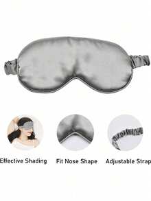 Sleep Mask (Designed Specifically For Side Sleepers), Powerful Light-Blocking Sleep Aid Mask, 3D Contoured Eye Cup Design, Soft And Breathable, Equipped With Adjustable Elastic Band; Suitable For Flights, School Naps, Back To School Season, Travel, Home Daily Use And Various Special Occasions - Multicolor - View 3