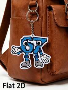 10pcs Creative Cartoon 67 Keychain, Flat 2D Design, Durable, Personalized Gift For Keys And Bags, Unique For Birthday And Celebration, Fun Accessory For 67 Fans. Birthday Gift, Party Decor - Multicolor - View 3