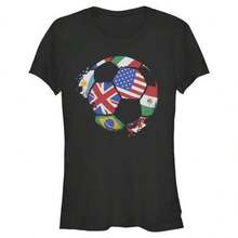 Camiseta de la Unión de Fútbol con Banderas de Países de Lost Gods para Jóvenes - Negra - Mediana - Negro - Ver 6