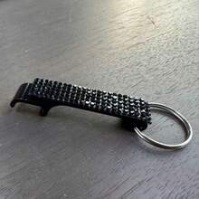 1pc Rhinestone Bottle Opener, 2-In-1 Can/Bottle Opener, 7 Color Options, Daily Use, Holiday Gift, Bag Charm, Bottle/Can Opener, Mini Wedding Favor, Bottle Opener Keychain, Birthday Gift, Retail Promotion, Compatible With Shopping Cart Anti-Theft Chain, Shopping And Daily Use - Multiple Styles - View 6