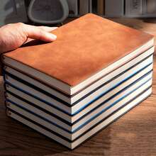Cuaderno de papel pergamino de alta calidad A4, con marcador, cubierta de cuero suave y papel grueso, resistente a la deformación. Este cuaderno de cuero sintético es adecuado para el estudio y el uso diario, útiles escolares - A4 - Ver 11