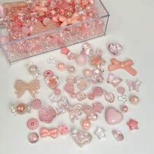 Charming Colorful Acrylic Beads, Butterfly, Heart, Flower Shaped Beads, Attractive Jewelry Making Materials, Suitable For DIY Earrings, Necklaces, Keychains, Bag Charms, Bracelets, Anklets And Other Jewelry, Ideal For Summer Beach Holiday Gifts, Festival Presents - Multicolor - View 7