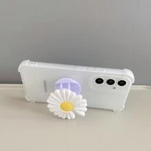 1个雏菊图案可伸缩折叠支架/四角全包/气囊防摔保护/磨砂手机壳，适用于安卓系列[国际版，非国内版] S26 Ultra/S25/S24/S23/S22、Y39/Y29/Y19/S、A5/A6、荣耀Magic5/6/7/8、X5C/X6/X7D/X8/X9、Nova5/6/7/8/9、传音、Pixel MT - 無色 - 查看 2