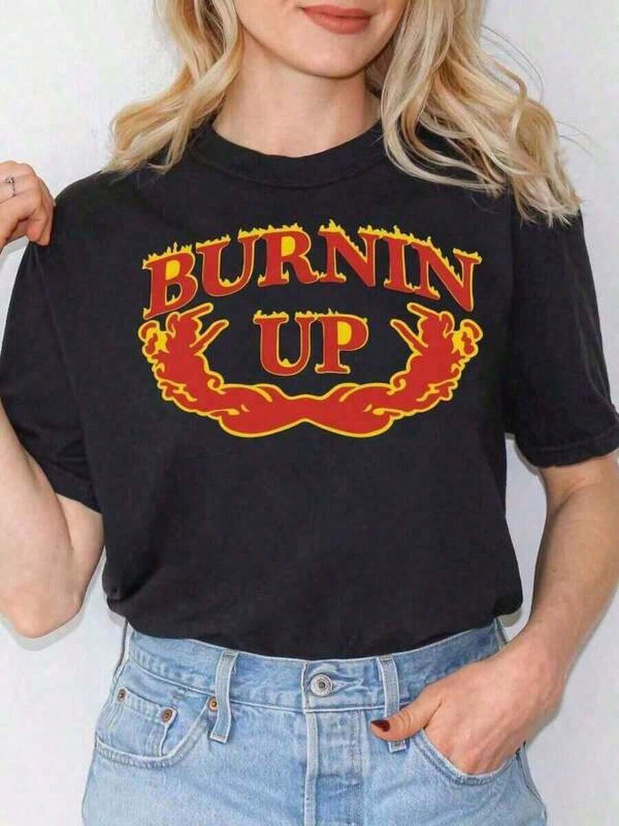 Trendy1pc Camiseta informal de algodón con cuello redondo para mujer Camiseta deportiva para mujer Camiseta para hombre Camisetas para parejas Regalo de San Valentín Regalo de cumpleaños Regalo de Navidad Camiseta unisex Apta para todas las estaciones, 100 % algodónEveryday Wear - Negro - Ver 1