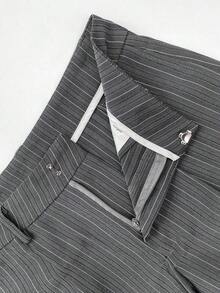 Pantalones anchos casuales elegantes y estilizadores de alta gama para mujer - Gris Oscuro - Ver 4