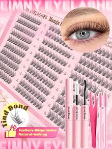 Eimny Set Bulu Mata Palsu 300 Gugus, Cocok untuk Riasan Sehari-hari. Panjang bulu mata 10-16mm, Gaya Peri Lengkung C Alami, Tahan Air dan Keringat, Ringan dan Nyaman, Dapat Digunakan Kembali. Cocok untuk Riasan DIY dan Alami, Sempurna untuk Jalan-jalan dan Kencan Sehari-hari. Dilengkapi dengan Set Alat Lengkap, Cocok untuk Pemula. - MultiWarna - View 10