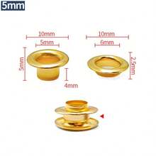 50/100sets 4/4.5/5/6/8/10mm Brass With Washers Grommet Repairing Round Eye Rings For Shoes Bag Clothing Skin Belt Hat - A - View 25