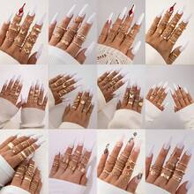 European And American Cross-Border Fashion Butterfly Open Multi-Joint Ring Set Unique Design Niche Heart Ring Wholesale - 23494-g - View 5