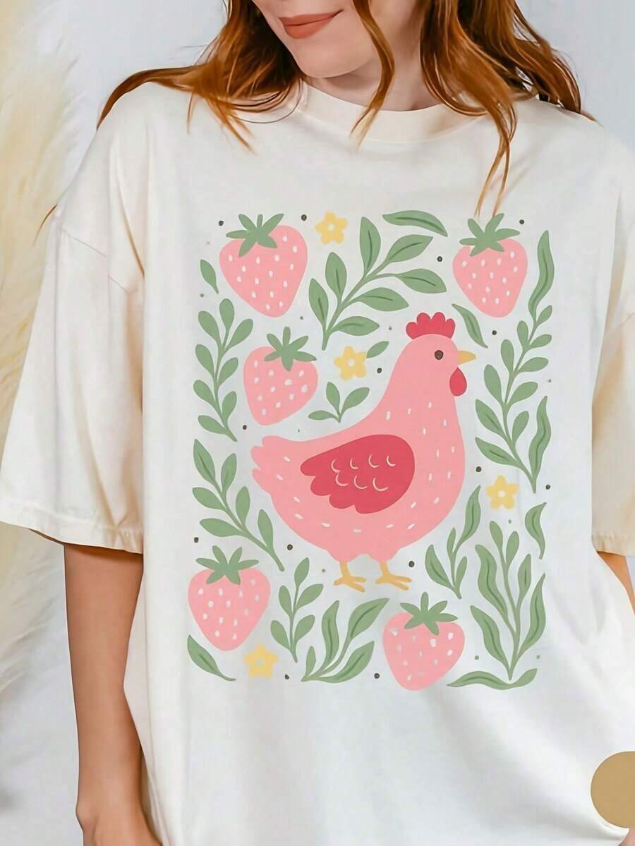 "Choose Kindness" Casual T-Shirt, Kindness T-Shirt, School Counselor T-Shirt, Tea T-Shirts, Tea Team T-Shirts, Inspirational T-Shirt, "Choose Kindness" Fashion - 白色 3 - 查看 1
