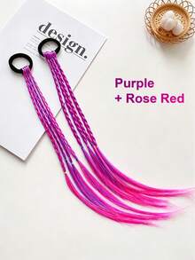 5pcs/2pcs Kids Hair Accessories Colorful Braided Ponytail Hair Ties Hair Bands Hair Accessories For Girls - Multicolor - View 8