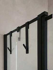 Stainless Steel S-Shaped Towel Rack, Suitable For Glass Door, Bathrobe Hook, Wall Mounted Clothes Rack, Hanger, Hook, Room Decor, Over The Door Hook, Wall Mounted Hook, Wardrobe Storage, Key Hook, Key Rack, Coat Rack, Adhesive Hook, Bathroom Storage, Wall Mounted Hook - Multicolor - View 11