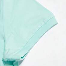 Adidas 女款短腰短袖夏季針織卡通貓咪印花T恤 JN6664 - 淡青藍 - 查看 3
