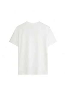 Women's Short Sleeve T-Shirt With Heart Print, Suitable For Summer, Retro Sporty Lunar New Year Pattern T-Shirt, Oriental Style T-Shirt With Urban Aesthetic And 2026 Pattern, Short Sleeve T-Shirt For St. Patrick's Day, Funny Abstract Easter Print T-Shirt, Back To School 2026 T-Shirt, College Style, First Day Of School, Cotton Crew Neck T-Shirt With 2026 Pattern Print For Back To School. - 白色 - 查看 2