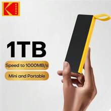 Unidad de estado sólido externa KODAK Extreme SSD portátil de 1TB, 512GB, 256GB, 128GB, con USB3.2 Tipo C Gen2, velocidad de 1000MB/s para PC, PS4, portátil y escritorio - Ver 1