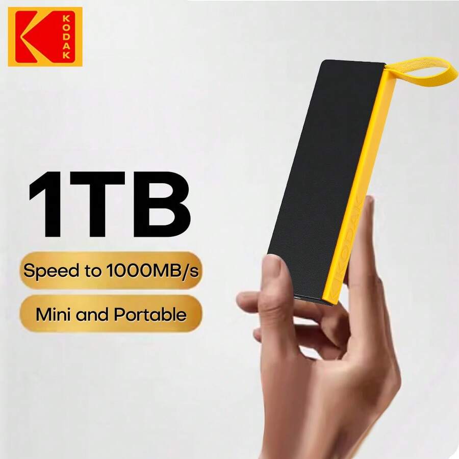Unidad de estado sólido externa KODAK Extreme SSD portátil de 1TB, 512GB, 256GB, 128GB, con USB3.2 Tipo C Gen2, velocidad de 1000MB/s para PC, PS4, portátil y escritorio - Ver 1