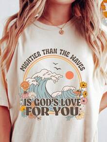 Camiseta de Verano Casual Retro y Cómoda, Estilo Verano con Pinceladas VFashion - Naturaleza - Ver 6